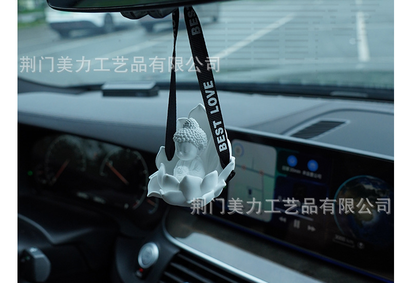 Little Buddha Lotus Car Air Conditioner Vent Clip Decoration, Dashboard Ornament, Aromatherapy Craft
