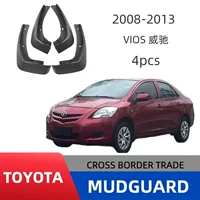 Подходит для 08-13 Vios, кожаный кожаный брызговик для автомобильных шин YARIS 4-Dr SEDAN 2006 ~ 2013 гг.