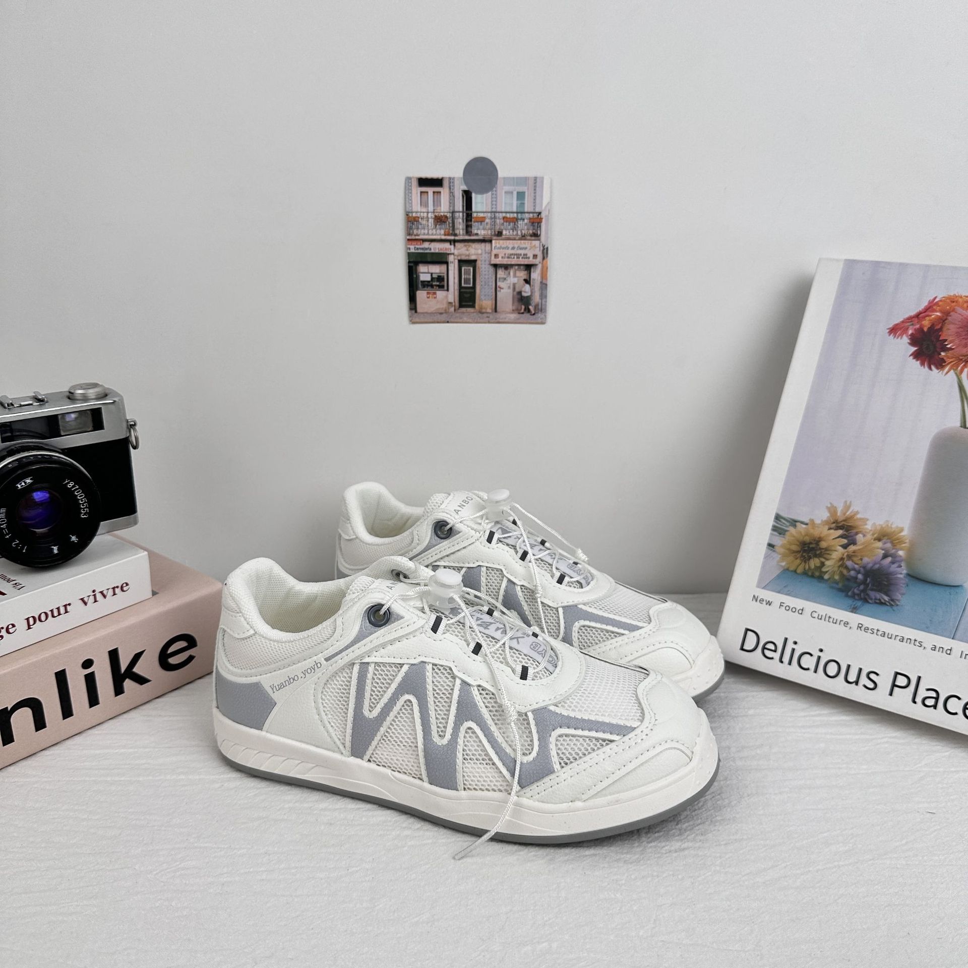 Yuanbo2025 verano nuevo mesh transpirable con suela suave Gump zapatos de moda para mujeres al aire libre zapatos de moda deportivos casuales