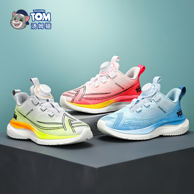 TOM Tom Cat zapatos para niños primavera nuevo estilo malla transpirable zapatos deportivos para niños zapatos para correr ligeros con absorción de impactos para niños grandes