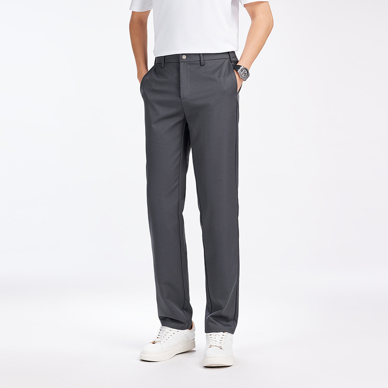 Pantalones casuales de primavera y otoño para hombres primavera nuevos pantalones de negocios de alta gama jóvenes sueltos pantalones rectos y colgantes para hombres image 4