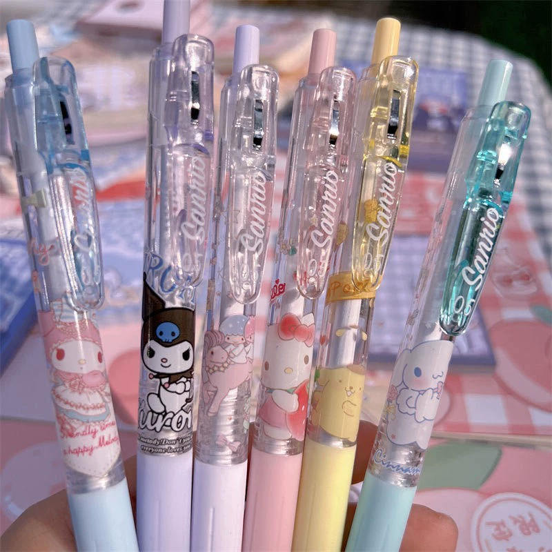 Sanrio, rollerball pen, 6 pieces, print