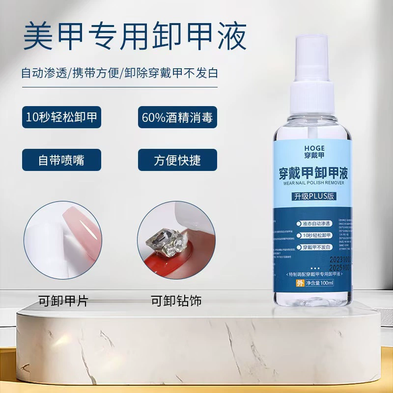 Носимое средство для снятия лака, легко очищаемое средство для снятия лака, маникюрный инструмент, не повреждающий клей для ногтей, предназначенное для маникюрных салонов.