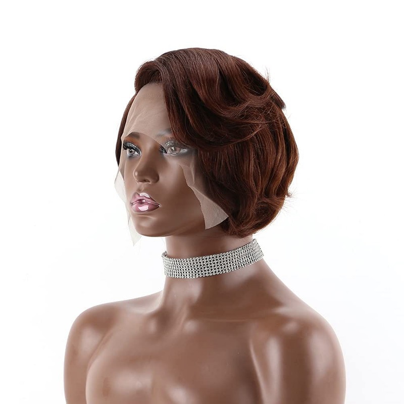 180g Weight Full Head Wigs Wig & Hair Extension Type Wigs Wig Accessories Short Straight Hair Wig Hairstyle Real Hair Hair Material Casual, Street Occasion Women's Gender Elegant, Simple Style Style Women's Elegant Simple Style Casual Street Real Hair Short Straight Hair Wigs 16