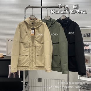 Spring and autumn waterproof pioneer design charge clothing men's windproof breathable tooling jacket coat foreign trade a generation of hair