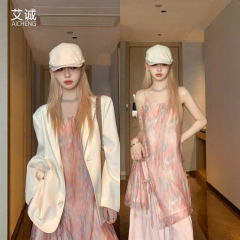 博主同モデルの前進帽女性夏通気性復古ins韓国版英倫ベレー帽ベージュは子供の帽子をかぶっています。