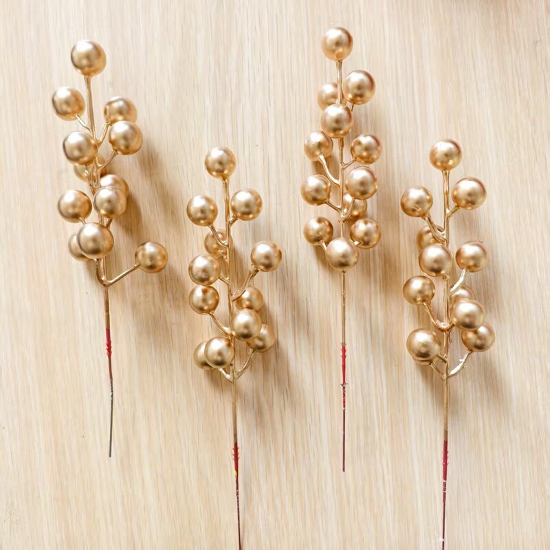 Artificial Fortune Fruit, Holly Fruit, Home Decoration, Photography Props, Festive Holiday Arrangements, Golden Red Fruit, New Year Flowers Artificial Fortune Fruit, Holly Fruit, Home Decoration, Photography Props, Festive Holiday Arrangements, Golden Red Fruit, New Year Flowers