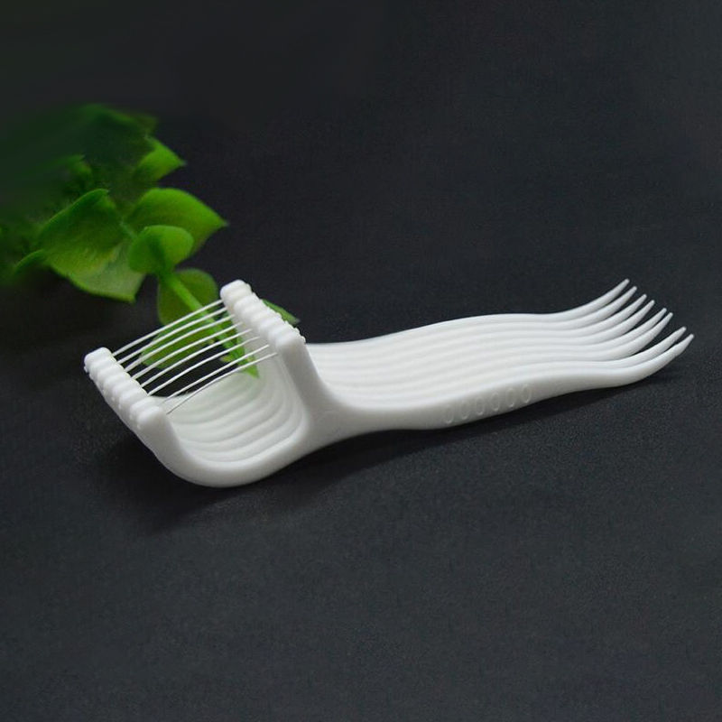 Cross-border wholesale English dental floss stick dental floss plastic toothpick disposable 10 pieces portable box packaging dental floss 