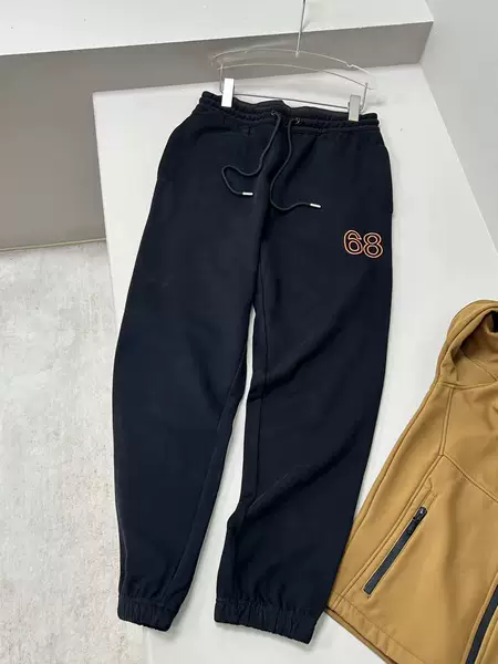 【KZ9101】Men's athletic pants, fleece-lined for warmth, with elasticated cuffs and waistband