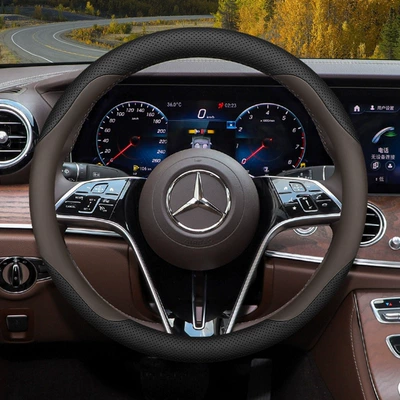 Car steering wheel cover four Steering wheel cover - round-type-black-brown-standard