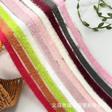 秋冬款针织毛绒织带手工diy蝴蝶结辅料鲜花包装服装装饰花边批发