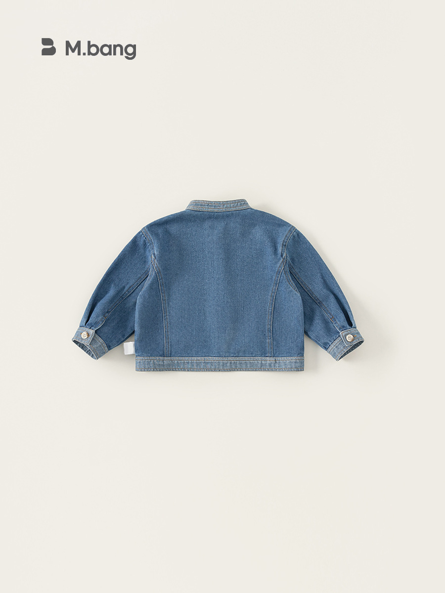 Youbao ropa para niños hombres y mujeres chaquetas de moda unisex primavera nueva chaqueta de mezclilla casual simple a juego de colores para niños