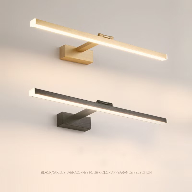 Mirror Headlight Led Mirror Cabinet Light Bathroom Toilet Waterproof Fog Anti-Rust Simple Post-Modern Scandinavian Aluminum Alloy Lamps