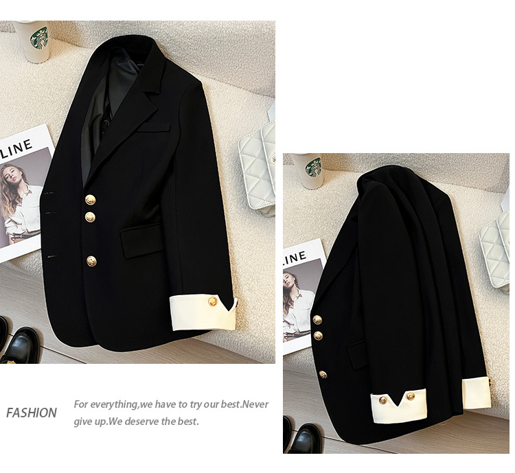 奶油色薄款西服外套White Breasted Blazer