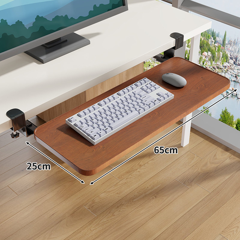 Bandeja Extraíble para Teclado Bajo Escritorio Sin Perforación para Escritorio