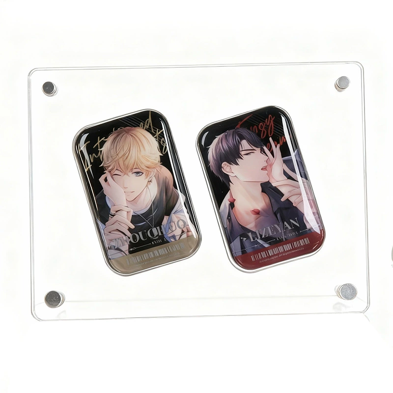 Acrylic transparent badge, stand, storage box