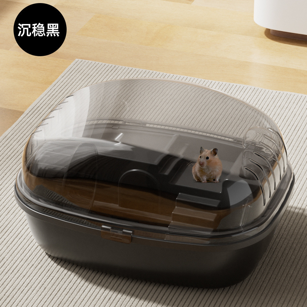 Jaula de hámster más de lujo acrílico transparente villa casa jaula de hámster caja de alimentación con rueda de correr al por mayor image 8