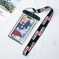 携帯電話の防水袋の夜光の携帯電話のカバーの蛍光透明な大画面の防水カバーはタッチパネルで電話して長いロープを遊ぶことができます。