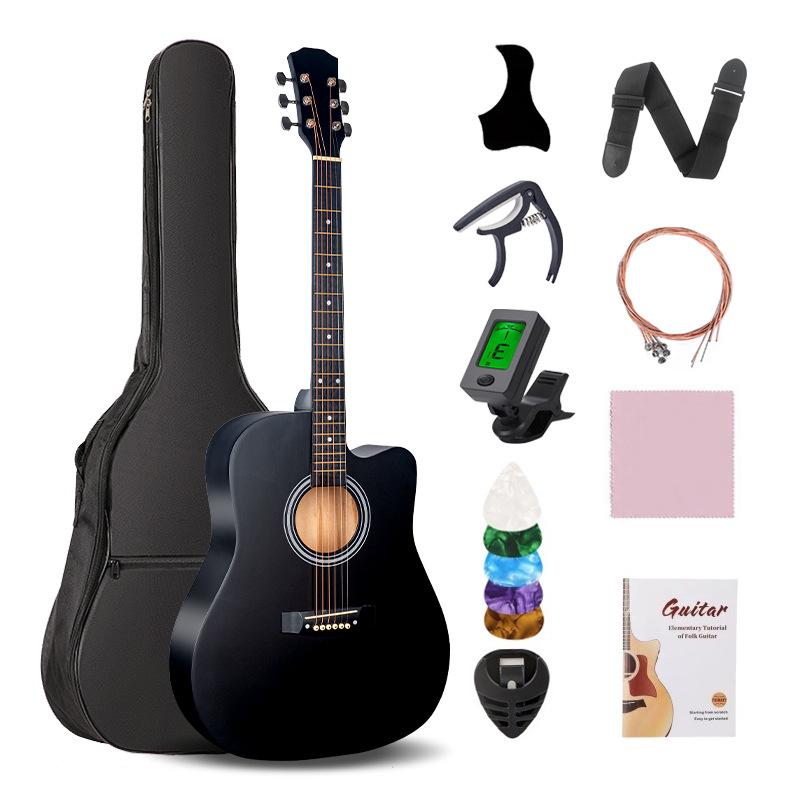 Una guitarra de balada de 41 pulgadas Amazon principiantes estudiantes principiantes ausentes de ángulo matte brillante guitarra de madera de tiles image 8