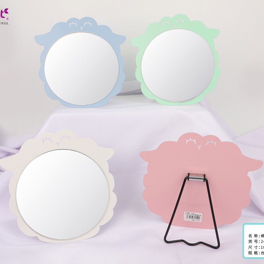 Al por mayor de metal dormitorio escritorio espejo creativo lindo simple Internet celebridad ins irregular maquillaje espejo