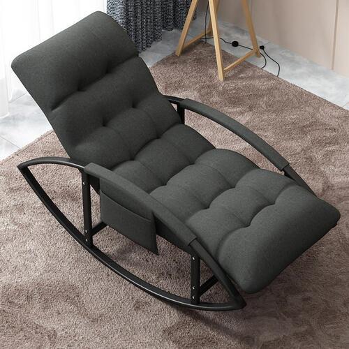 Rocking chair, lounge chair, balcony, home casual Nordic style rocking chair, adult bedroom, lazy sofa, living room, nap chair