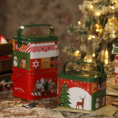 2025 新しいクリスマスアップルボックスクリスマスイブフルーツ包装ブリキボックスクリスマスギフトボックスポータブルブリキボックス