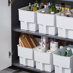Japanese cabinet storage box with handle drawer organizer large capacity storage basket kitchen spices and sundry organizer