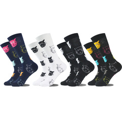 Autumn and winter new trendy cat socks, personalized women's cotton socks, trendy brand mid-calf socks wholesale
