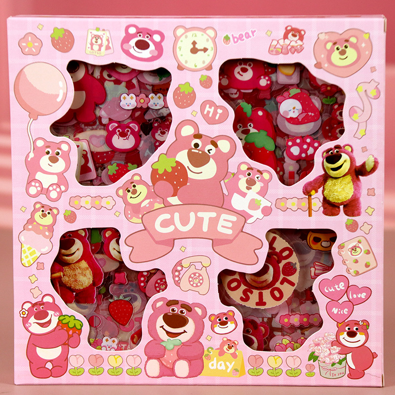 Oso de fresa (contiene 100 hojas)