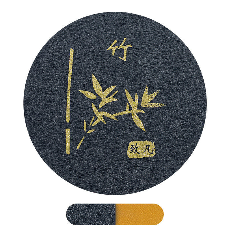 Alfombrilla de mesa de aislamiento térmico de cuero ZF, posavasos simples antideslizantes, aceite impermeable, pu, mesa de comedor de hotel ovalada, alfombra de mesa de cuero para el hogar