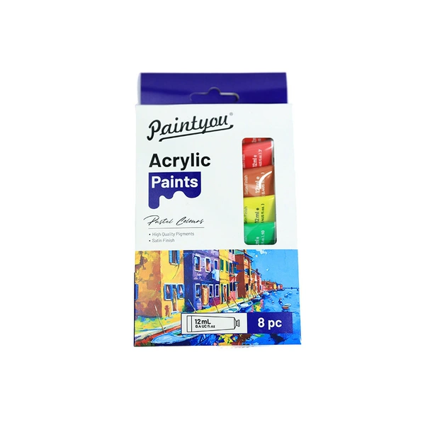 Pigment acrylic, 12 ml, 8 colors