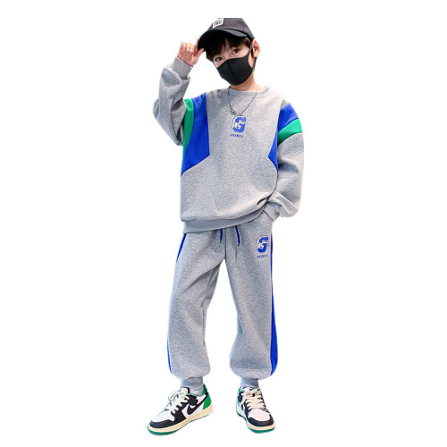 Boys' Autumn Sports Suits Trendy  New Boys and Big Children's Spring and Autumn Fashionable and Handsome Children's Autumn Children's Clothing Cool