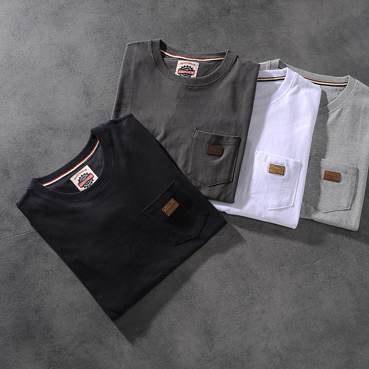 Air-rainbow American retro minimalist chest bag men's round-neck short-sleeved T-shirt youth half-sleeve AR809 24