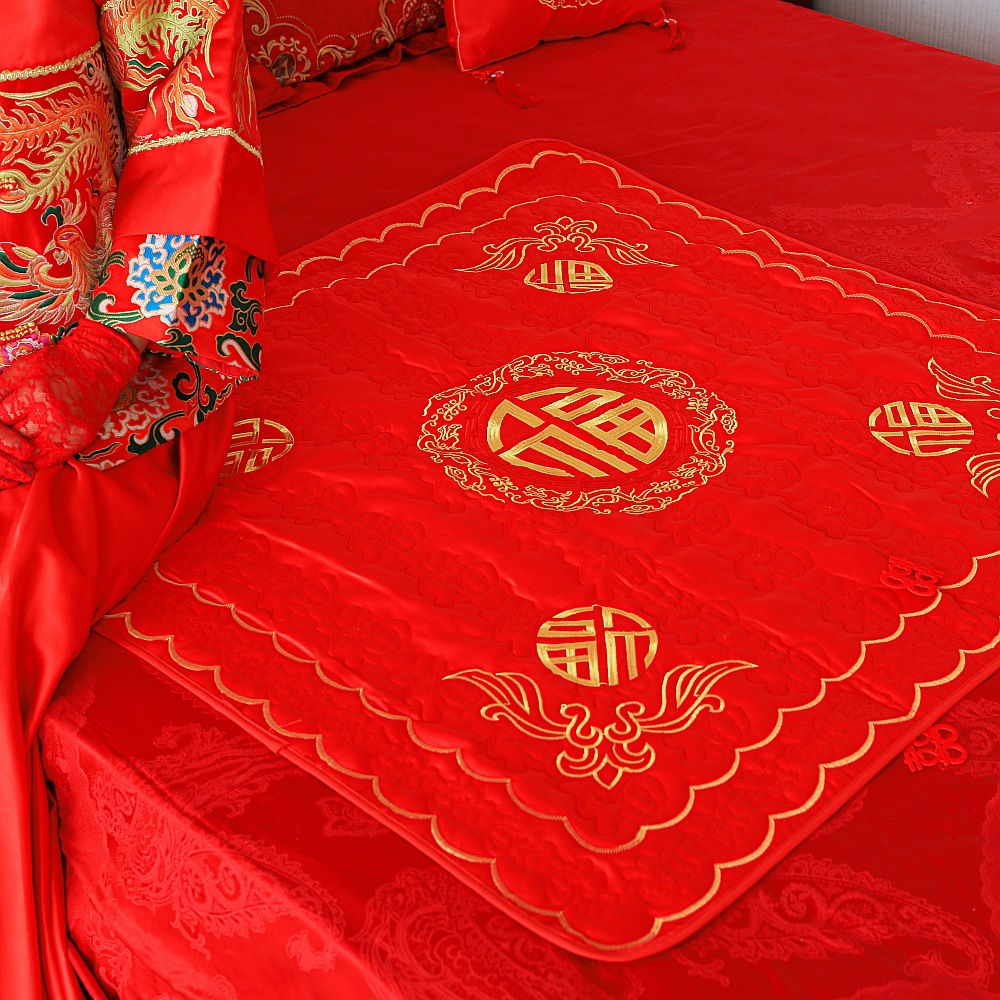 Mujeres de boda almohadilla de boda almohadilla de boda almohadilla de boda almohadilla de bordado de 100 fu para aumentar el cojín de la habitación de la boda edredón