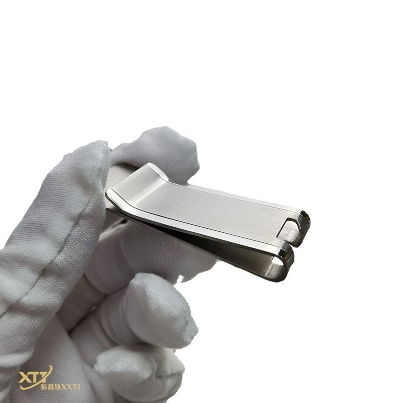 Titanium Alloy Money Clip Change Banknote Credit Card ID Card Finishing Tool Portable Non-rusty Non-magnetic Change Clip