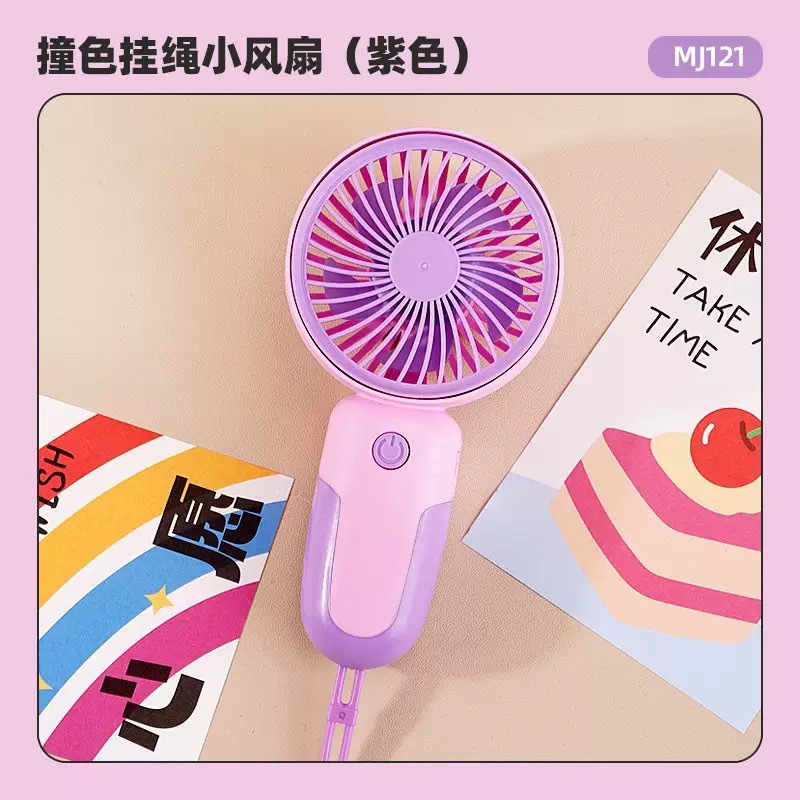 Mini ventilador portátil de color macarron con base, carga usb, pequeño ventilador de escritorio portátil regalo de verano image 24
