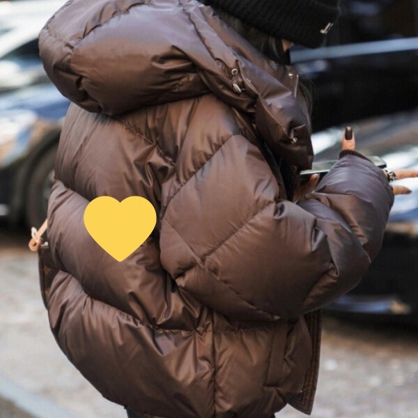 Winter Petite Chocolate-Colored Hooded Short down Jacket for Women, Vintage Hong Kong Style Lightweight Puffer Jacket