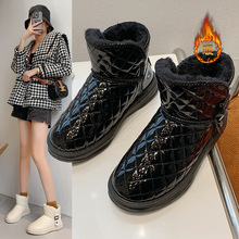 厚底学生保暖棉鞋2022冬季新款韩版女加绒雪地靴短筒棉靴一件代发