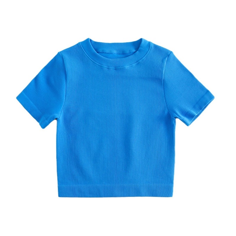 夏の新型欧米の基礎モデルの小さい丸首の短いタイプの臍のtシャツの弾力性のガードルの半袖は底の上着の女性の潮を打ちます。|undefined