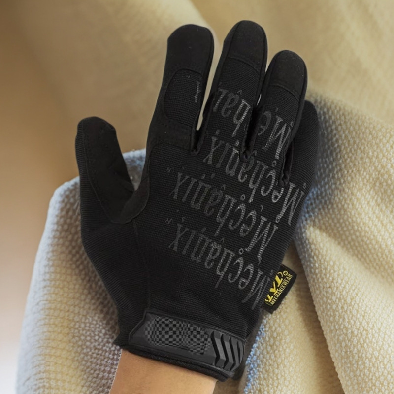 Mechanix シール テクニシャン オリジナル ベーシック ブラック ロング フィンガー グローブ 通気性のある屋外保護戦術ハンド|undefined