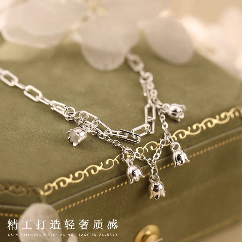 新中式铃兰花手链女小清新优雅温婉气质设计甜美百搭时尚轻奢手饰|undefined