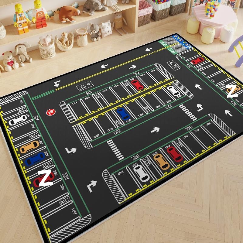 Floor Mat Parking Lot Children's Crawling Game Track Road Traffic Custom-Made Kindergarten Early Education Bedroom Carpet