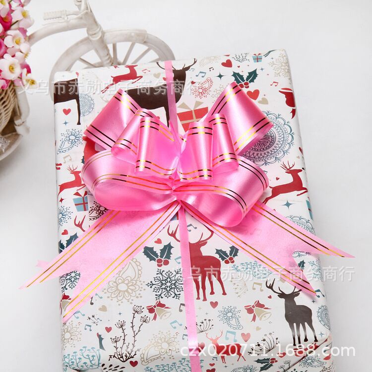 45 hilo de oro mano tire flor tienda maceta decoración regalo embalaje corbata flor boda coche decoración tire flor cinta al por mayor