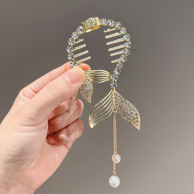 4#피쉬테일 포니테일 클립