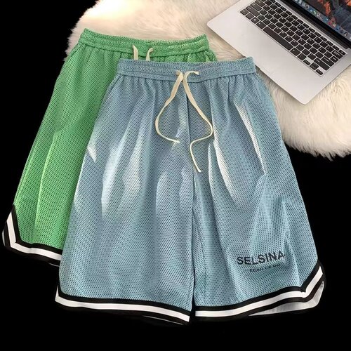 Men's Summer Basketball Shorts Retro Loose Basketball Shorts 3/5 Inch Breathable Quick Dry