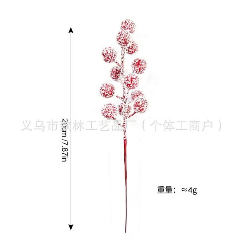 Ramas de Frutos Rojos Artificiales Plástico y PU para Bodas y Decoración del Hogar image 9