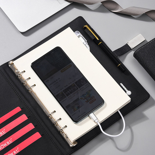 A5 notebook charging notepad U disk mobile power notebook sub-business wireless power bank gift box set