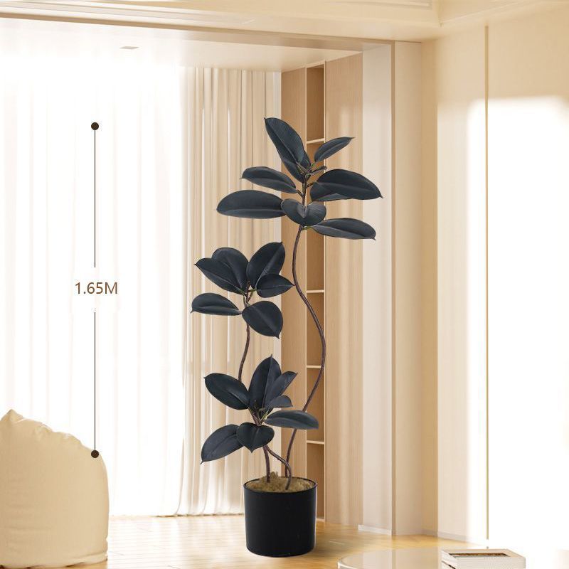 屋内大型バイオニック鉢植え偽植物装飾ツリー模擬花ゴムツリー模擬緑植物リビングルーム床置き装飾品|undefined