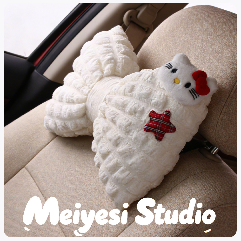 Reposacabezas de automóviles KT almohada de cuello puff asiento de automóvil respirado cómodo reposacabezas de automóviles accesorios interiores de automóviles rojos en línea mujeres
