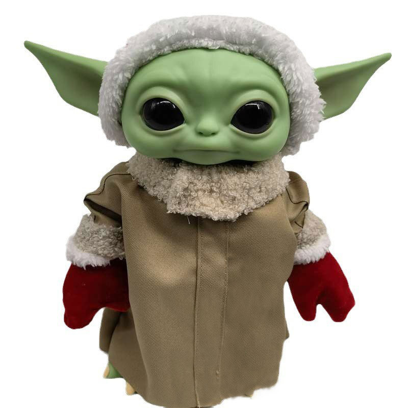 Popular bebé Yoda bebé juguete de Navidad Star Wars muñeca alienígena vinilo cara sonriente muñeca